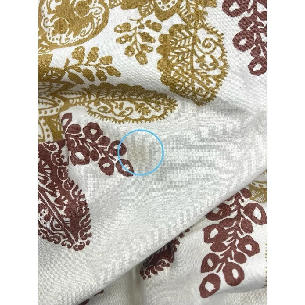 MARIMEKKO TAMBURIINI 60x120” Tablecloth Ivory Crate&Barrel Holiday Thanksgiving